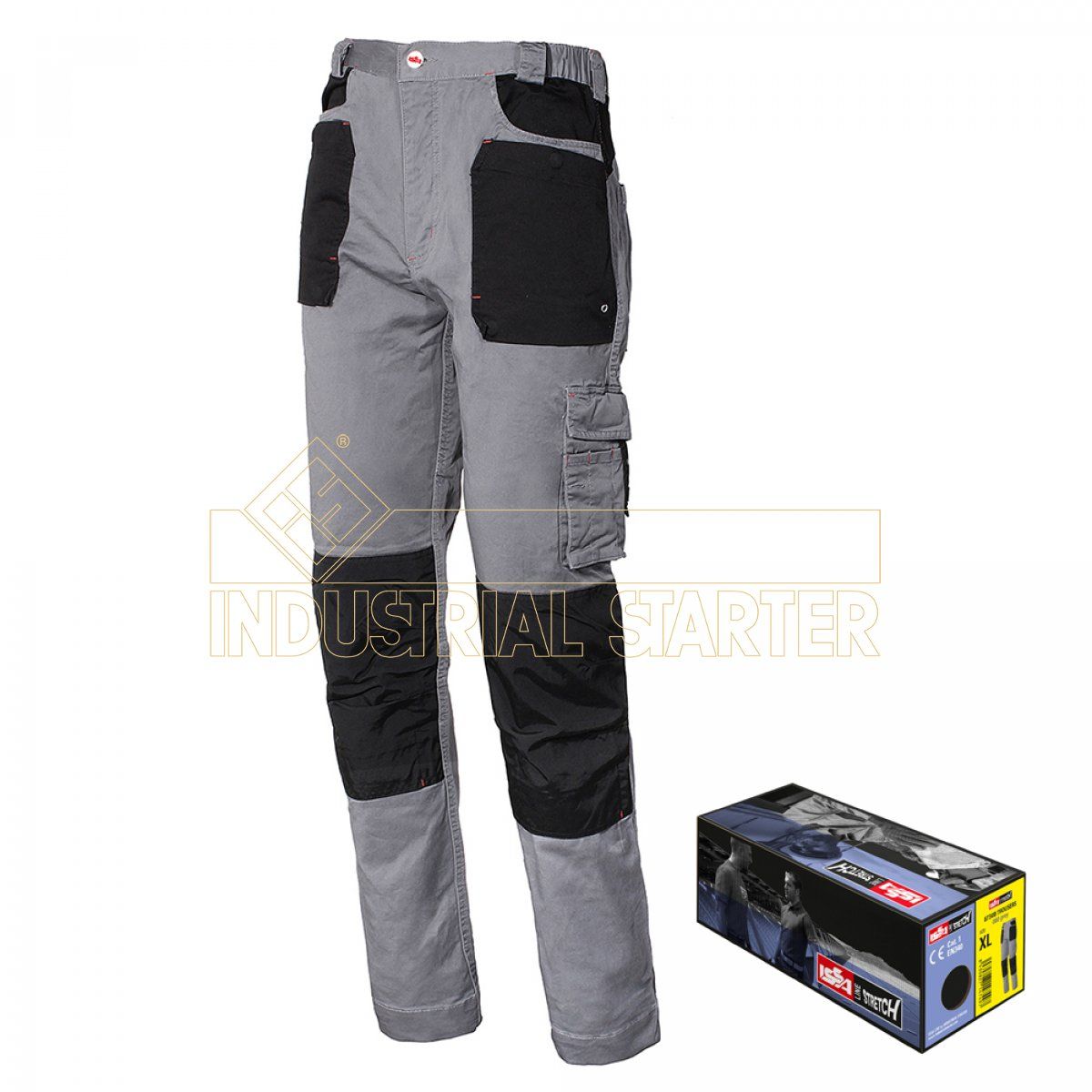 8730 Pantalone STRETCH elasticizzato bicolore